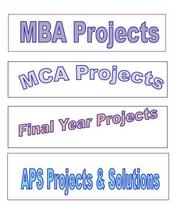 Final Year MBA and IT Projects Available (Academic)