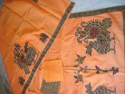 KALAMKARI PATCH WORK FOR COTTON SAREE