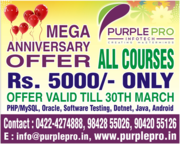  Anniversary Celebration... Software Course @ Rs.5000 Only	