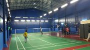 Shuttle court construction service in chennai | Shuttle court roofing 