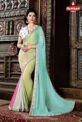 Anantham Silks in Georgette Material Multi color Saree 