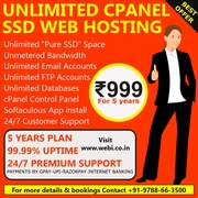 5 Years Unlimited SSD cPanel WebHosting Plan for Just ?999