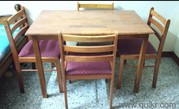 4 seater wooden dining table set