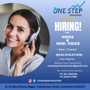 Onestep Enterprises hiring for Voice and Non- voice process