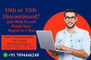 10th  12th Discontinued JoinWith Us and Finish Your Degree in 1year