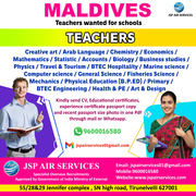 Teacher vacancy in Maldives | JSP Air Services 