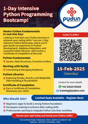 1-Day Python Bootcamp Training in Madurai