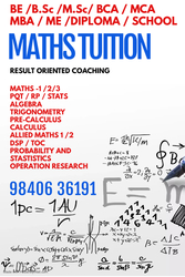 SRM UNIVERSITY and ANNA UNIVERSITY MATHS TUITIONS IN POTHERI